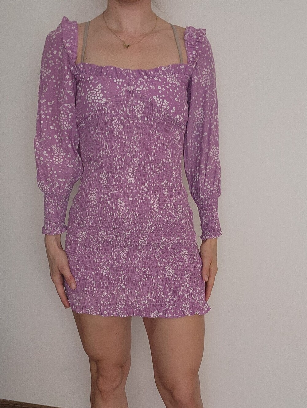 Faithfull the Brand Gombardy Floral Bodycon Mini Dress size 2
